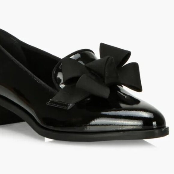 Browns Couture Shoes - NWOT Brown's Couture "Tulip" Black Patent Loafers w/ Bow Detail (EU38/US7.5)